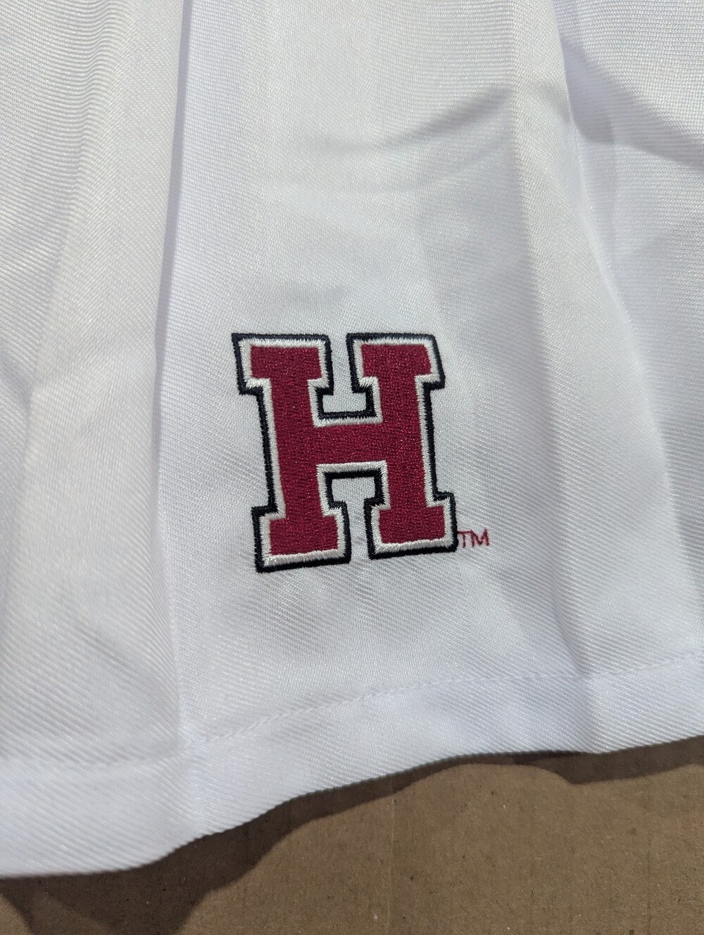 Hype And Vice Women's Harvard Tennis Skort White Mini Embroidered Size XL *NWOT - Picture 3 of 11